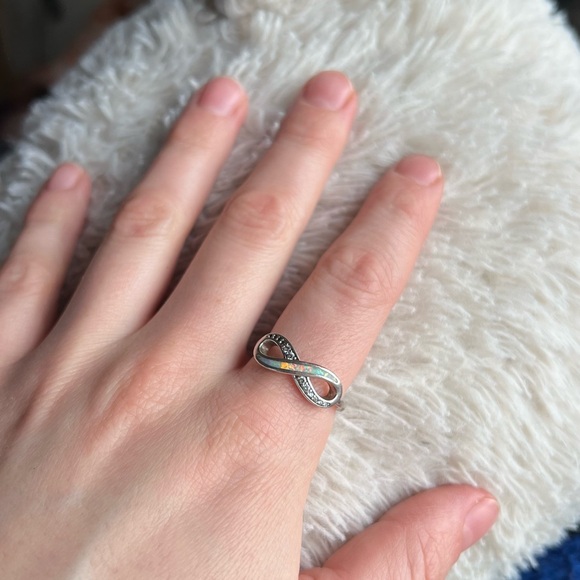 Opal Infinity Ring - Picture 3 of 7